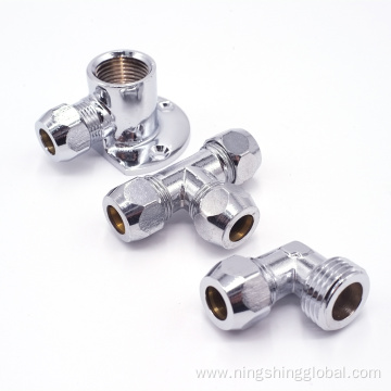 Chrome brass pneumatic fittings